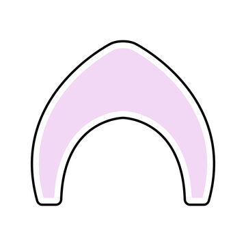 Kokoshnik headdress icon. Fashion and ethnic headwear line symbol. Color.