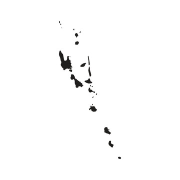 vanuatu map silhoutette Suitable for posters and web icons
