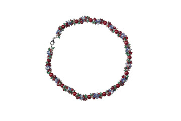 Naklejka premium colorful beads isolated on white background