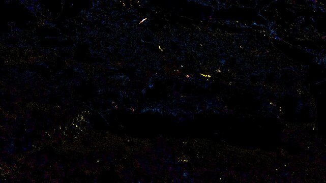Abstract Dark Mysterious Rocky Texture Background with Subtle Gold Sparks and Copy Space for Text