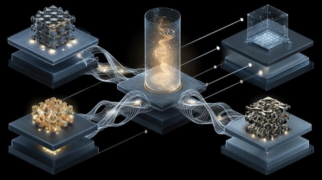 Autonomous nanofabrication networks constructing metamaterials, predicting structural behavior, and deploying adaptive AI-driven assembly strategies for advanced technological applications