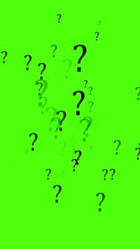 Mystery question marks float against vibrant green backdrop. Question marks visualize curiosity and inquiry themes. Question marks enhance visuals with modern design.
