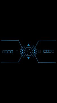 Geometric shape features glowing blue hexagonal lines on dark. Geometric shape visualizes technology and modern design. Geometric shape enhances visuals with futuristic design.