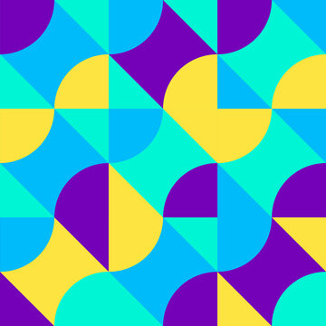 Bold Geometric Cell Grid &mdash; Abstract Pattern with Bubble Gum Colors