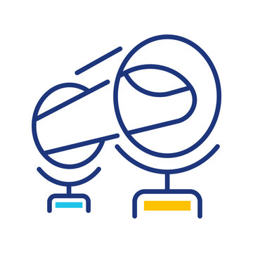 Hyperloop tube icon. Industry and high speed transport line symbol. Color.
