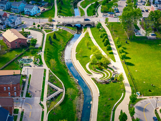 Aerial View of Bee Branch Creek Greenway © PhotoSpirit