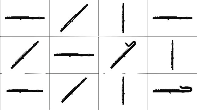 Various orientations of a single windshield wiper blade on a white background.