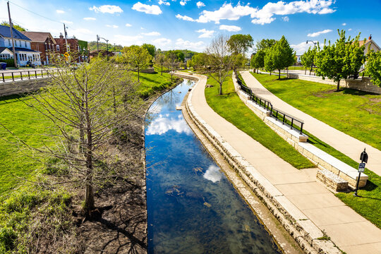 Bee Branch Creek Greenway in Summer Dubuque