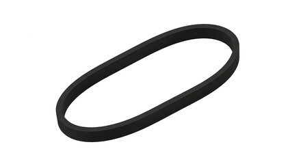 Naklejka premium Black oval armband loop angled on transparent background