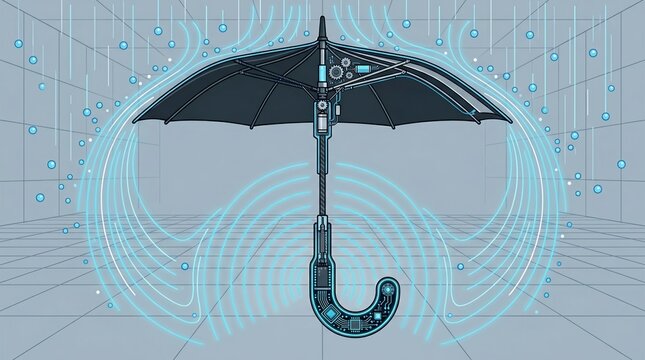 Futuristic AI Powered Umbrella With Force Field Mechanism