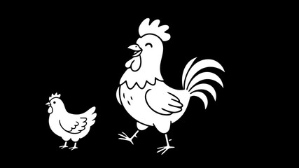 rooster isolated on white background © Abdur
