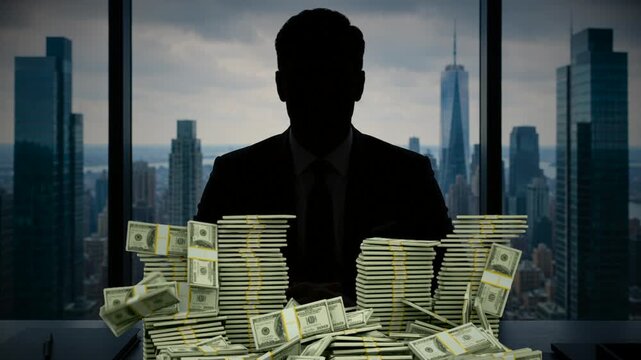 Successful businessman with wealth