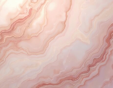 Soft pink and cream marble texture with swirling golden lines. Abstract natural stone pattern for luxury decor backgrounds. Elegant surface with agate like swirls.
