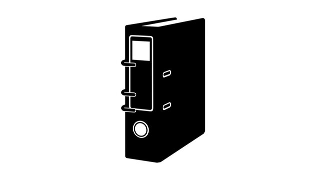 Black Binder Organizer Office Supply.