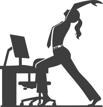 Female corporate worker takin...