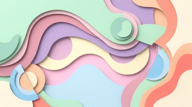Paper Cut Layered Abstract Background
