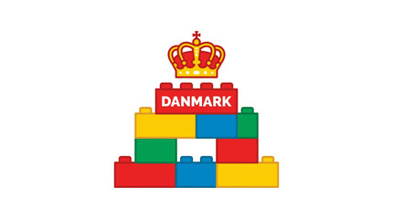Obraz premium Denmark Lego Crown Building Blocks Royal Symbol