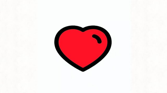 animated red moving heart icon