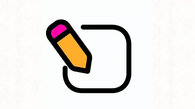 ready to use pencil animation icon