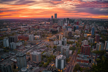 Obraz premium Aerial View of Edmonton, Alberta during Summer