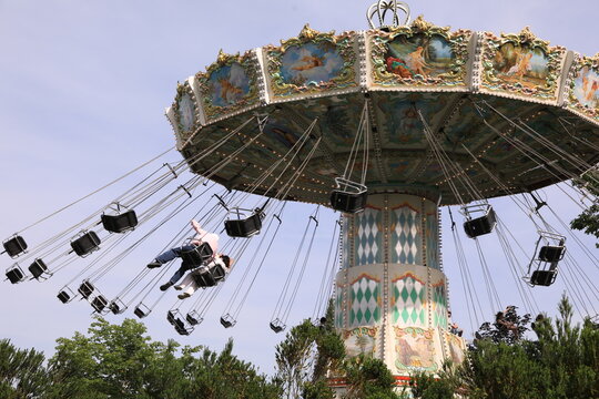 luna park in the morning, paris, france
