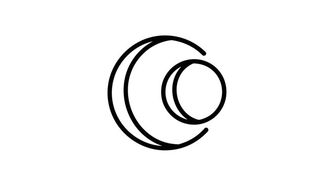 Abstract circle logo design. Minimalist geometric shape. Modern brand identity element.
