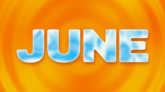 June soft warm text summer animation