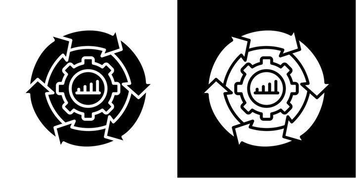 Contingency Plan  Icon Set White Glyph Style Collection