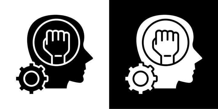Learning From Failure  Icon Set White Glyph Style Collection