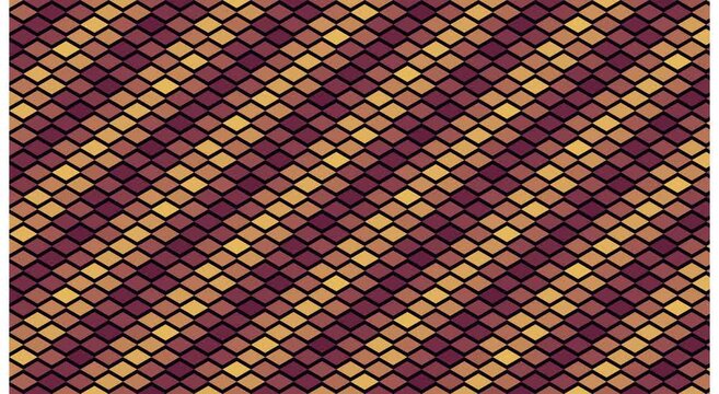 Geometric diamond pattern motion background, in warm animation