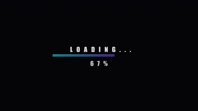 Loading Screen Progress Bar 0 to 100 Percent Animation