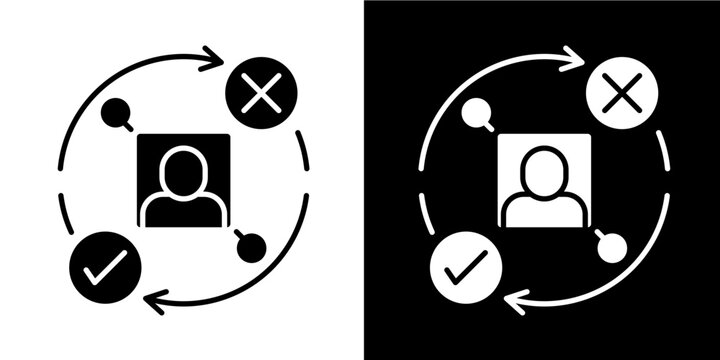 User Validation  Icon Set White Glyph Style Collection