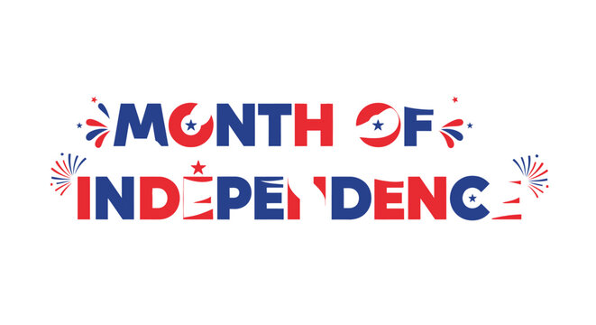 Independence Day Celebration Text Graphic 1.