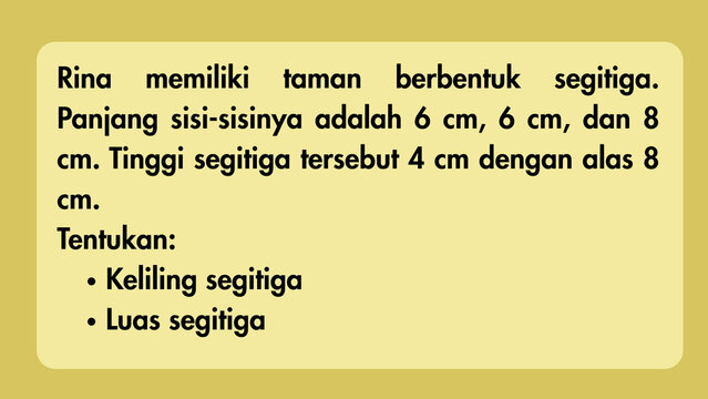 Geometry problem Calculate perimeter and area of a triangle with given side lengths and height