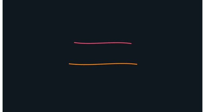 Minimalist abstract line animation on dark animation background