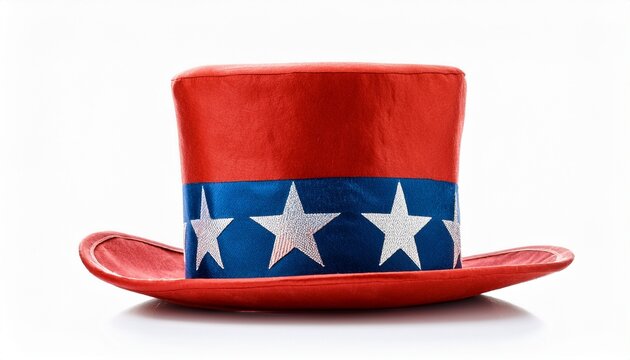 american uncle sam top hat isolated on white background