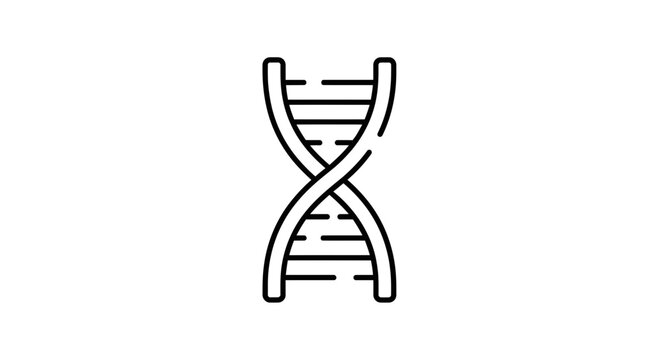 DNA helix icon, genetic code symbol, science and biology concept