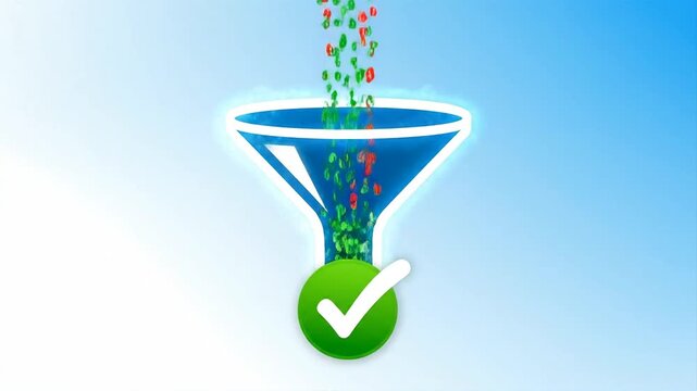 An artificial intelligence system ensures compliance with ethics, filtering data through a funnel.
