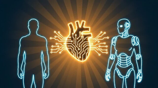 Artificial intelligence model analyzing human body with heart and skeleton highlighted for ethics and compliance.