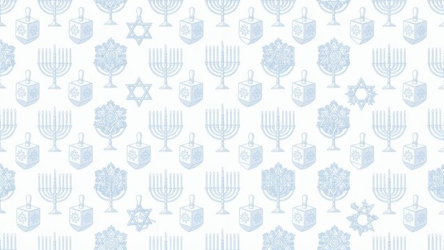 Hanukkah Symbols Pattern