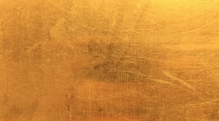 Fotobehang Goud Shiny brushed gold texture background with scratches  © Putu