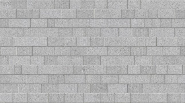 Light gray brick wall texture background with modern stone blocks pattern.
