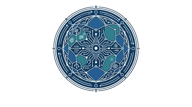 Abstract Digital Globe Network Technology Concept