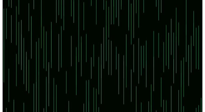 Digital rain matrix background, abstract green animation