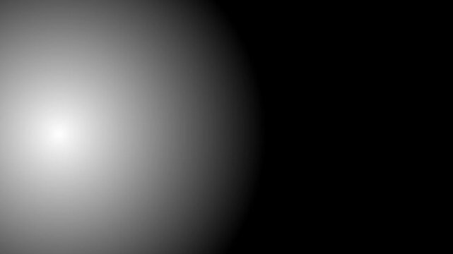 A subtle and soft gradient transitioning from a light grey circle on the left to a deep, dark black void on the right, creating an abstract and atmospheric visual effect