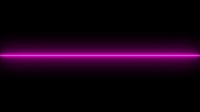 A stark black background illuminated by a horizontal, vibrant neon pink light line stretching across the entire width of the frame with a subtle glow emanating outwards