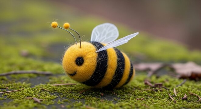 Cartoon bee close up