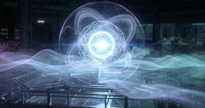 Energy sphere visualization technology science experiment