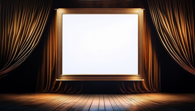 blank theater production poster frame with copy space