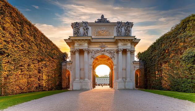 historic palace gate vienna lainzer tiergarten entrance archway austria